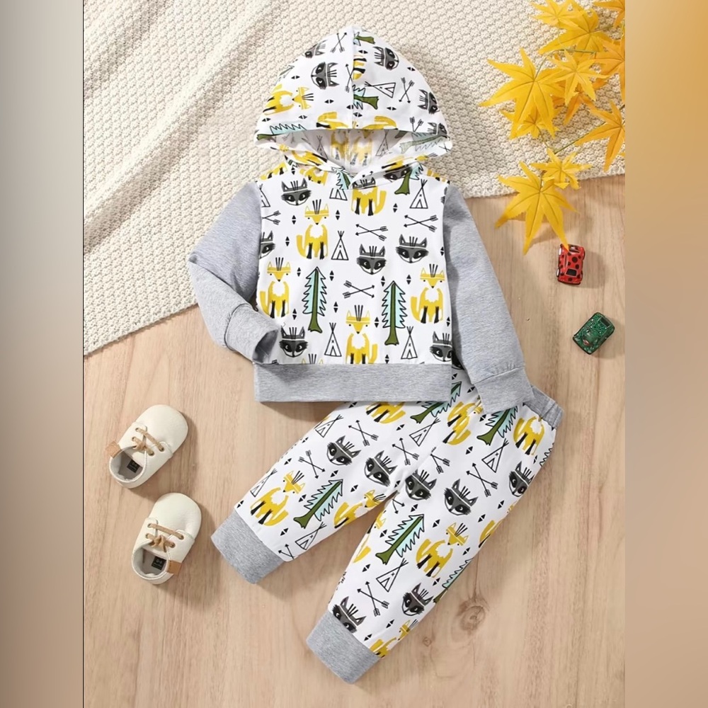 Boys Camping Fox Outfit Set
